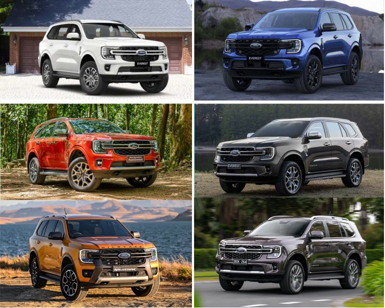 So sánh các phiên bản Ford Everest 2024: thông số, động cơ, tiện nghi, an toàn