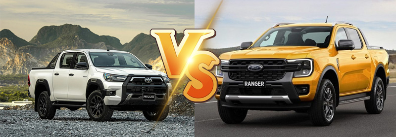 So sánh Toyota Hilux 2024 và Ford Ranger 2024: nên chọn xe nào?