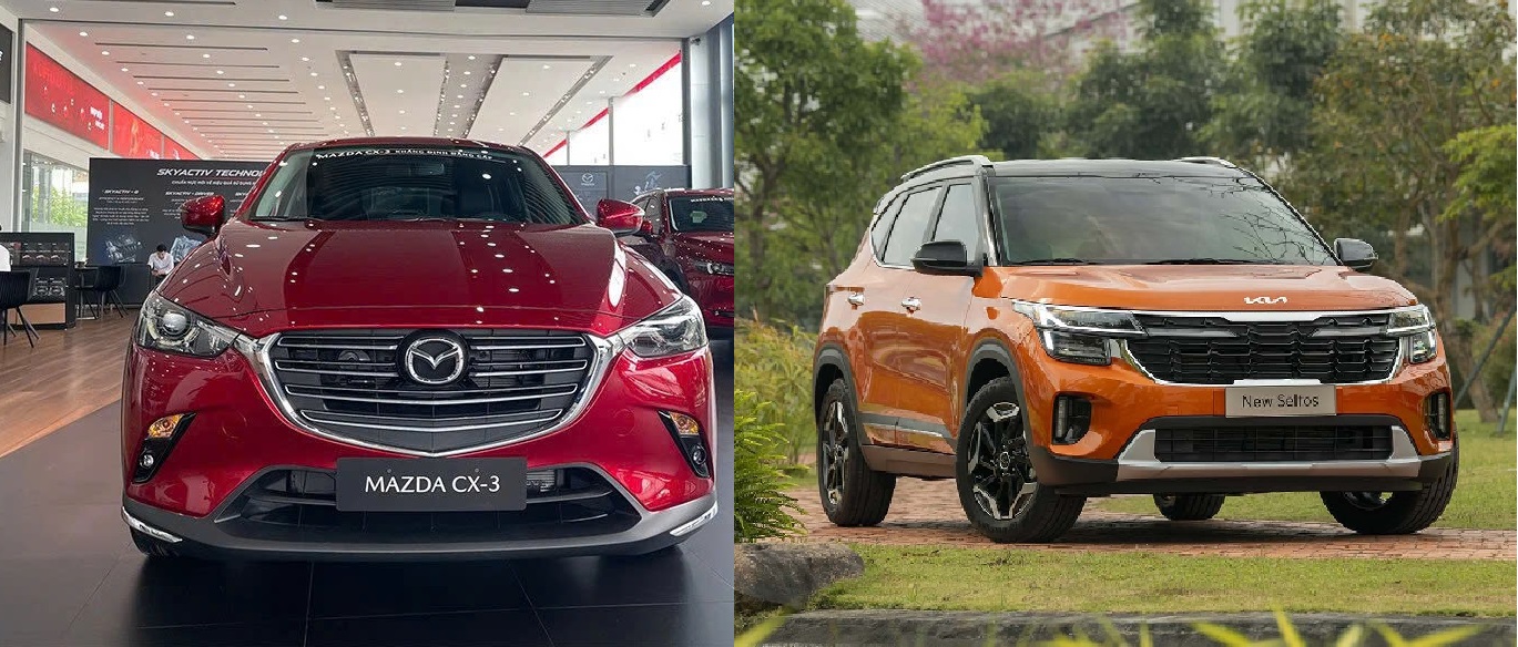 So sánh Mazda CX3 và Kia Seltos 2024: thông số, động cơ, tiện nghi, an toàn