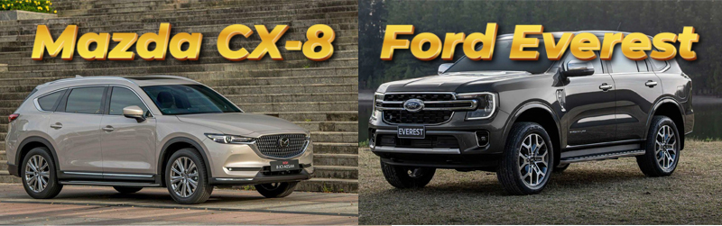 So sánh Ford Everest và Mazda CX-8: Ai mới là vua SUV 7 chỗ?