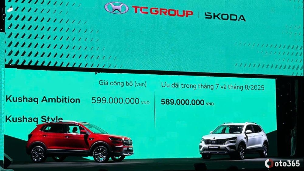 Skoda Kushaq 2025 được phân phối 2 phiên bản